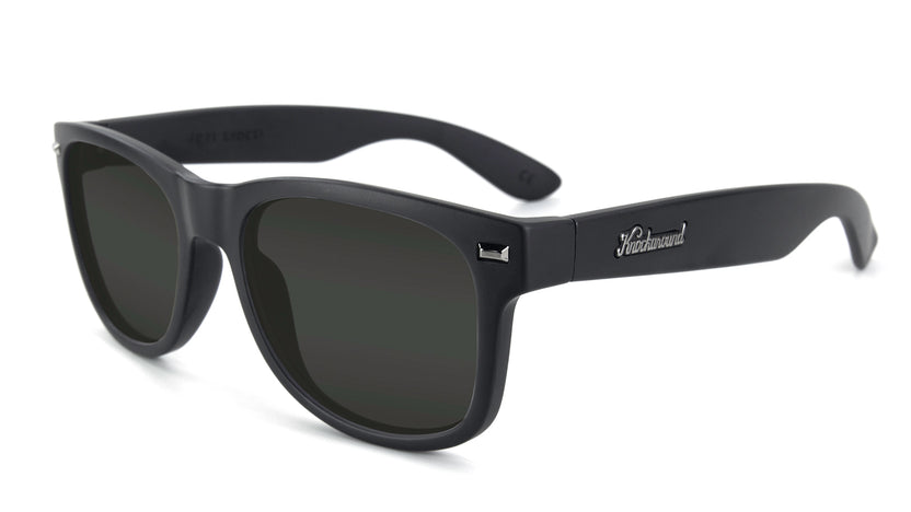 Black on Black Fort Knocks Prescription Sunglasses with Grey  Lens, Flyover 