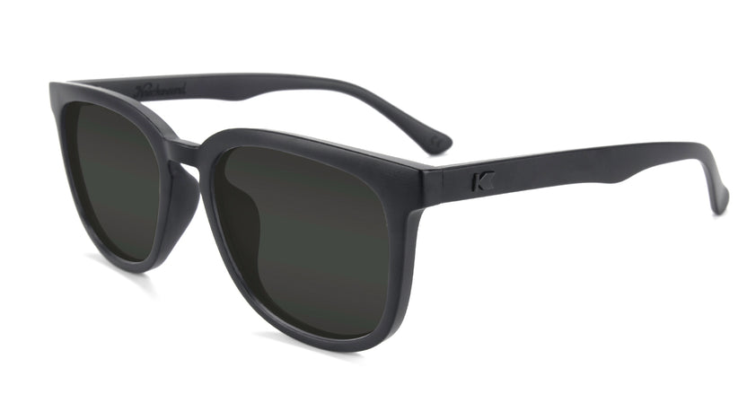 Black on Black Paso Robles Prescription Sunglasses with Grey  Lens, Flyover 