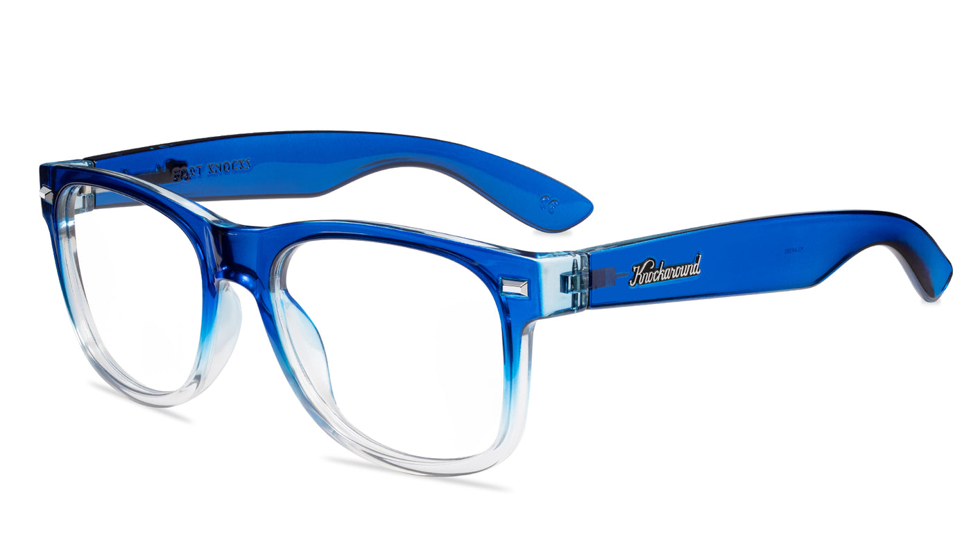 Blue Obsidian Fort Knocks Prescription Sunglasses with Clear Lens, Flyover