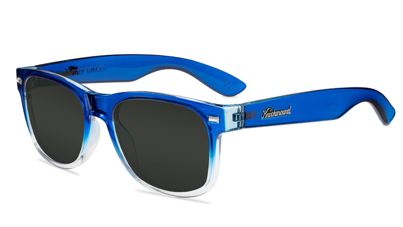 Blue Obsidian Fort Knocks Prescription Sunglasses with Grey Lens, Flyover