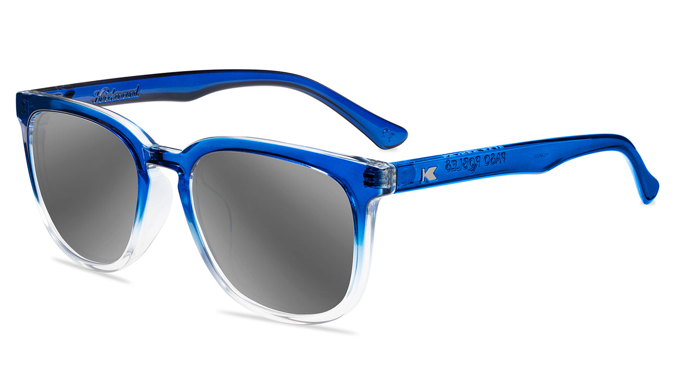 Blue Obsidian Paso Robles Prescription Sunglasses with Silver Lens, Flyover
