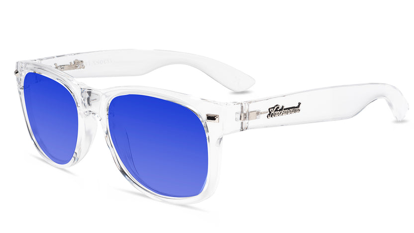 Clear Fort Knocks Prescription Sunglasses with Blue Lens, Flyover 