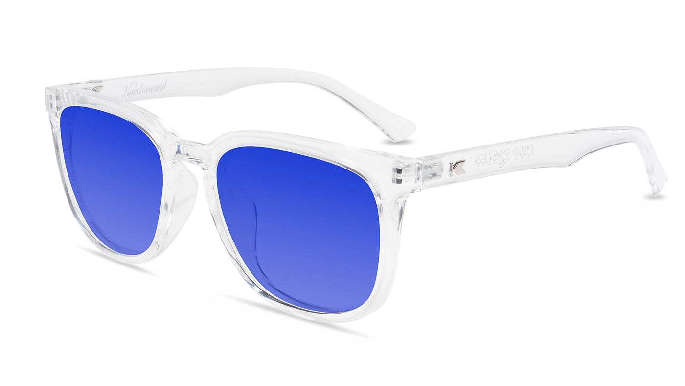 Clear Paso Robles Prescription Sunglasses with Blue  Lens, Flyover
