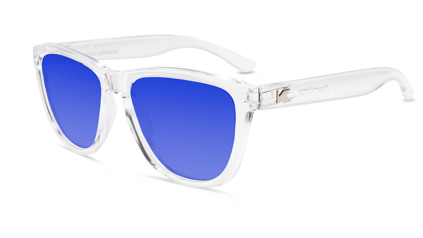 Clear Premiums Prescription Sunglasses with Blue Lens, Flyover 