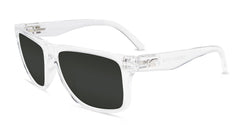 Clear Torrey Pines Prescription Sunglasses with Grey Lens, Flyover 