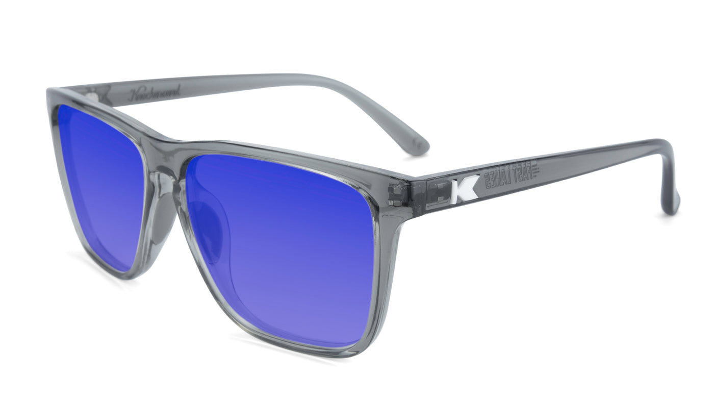 Clear Grey Fast Lanes Sport Prescription Sunglasses with Blue Lens, Flyover 