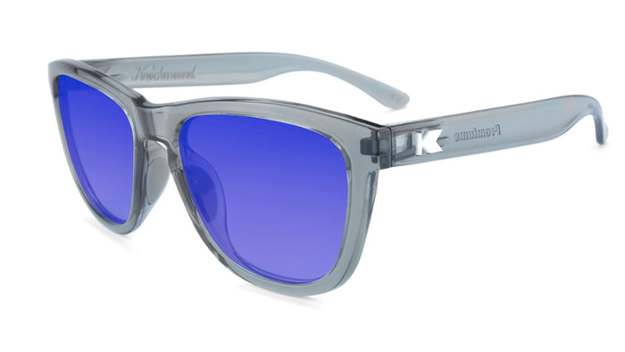 Clear Grey Premiums Sport Prescription Sunglasses with Blue  Lens, Flyover 