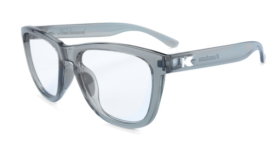Clear Grey Premiums Sport Prescription Sunglasses with Clear Lens, Flyover 
