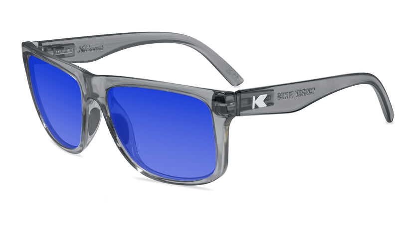Clear Grey Torrey Pines Sport Prescription Sunglasses with Blue Lens, Flyover