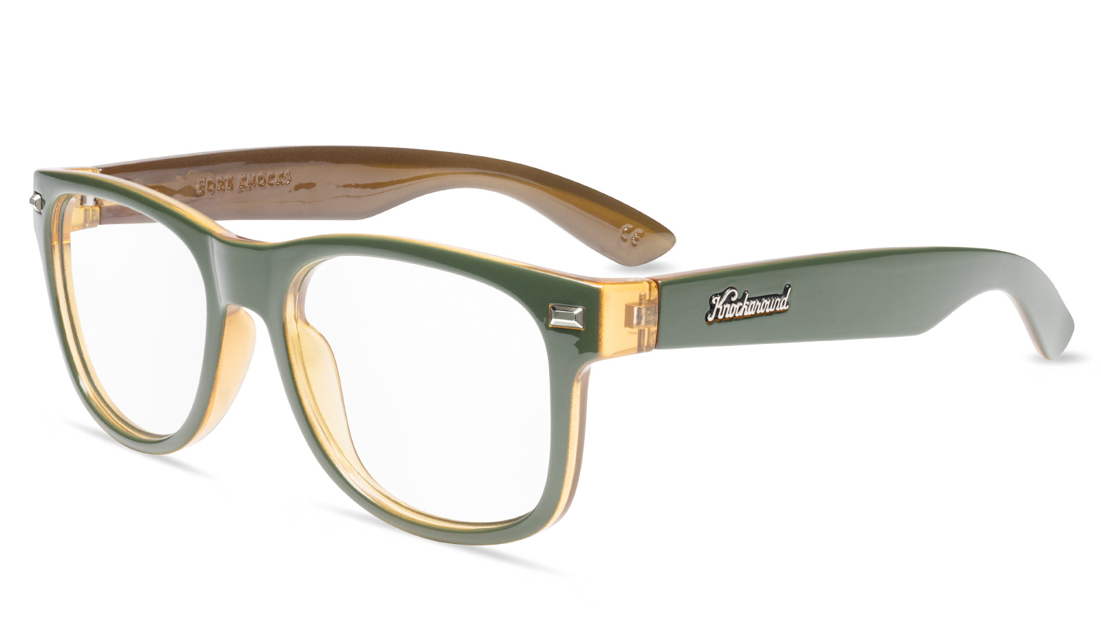 Coyote Calls Fort Knocks Prescription Sunglasses with Clear Lens, Flyover 