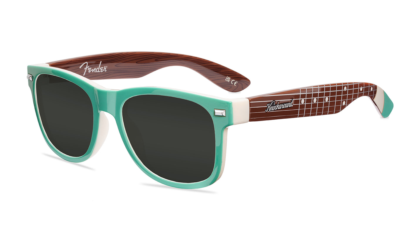 Surf Green Stratocaster Fort Knocks  Prescription Sunglasses with Grey Lens, Flyover