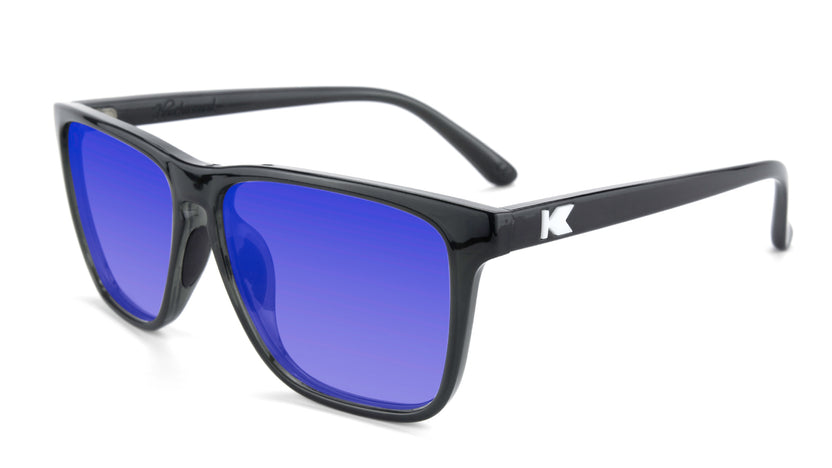Jelly Black Fast Lanes Sport Prescription Sunglasses with Blue  Lens, Flyover 