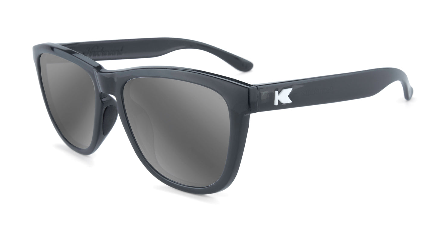 Jelly Black Premiums Sport Prescription Sunglasses with Silver Lens, Flyover 