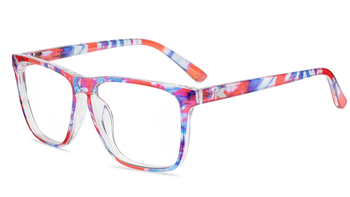 Live Free or Tie-Dye Fast Lanes Prescription Sunglasses with Clear Lens, Flyover