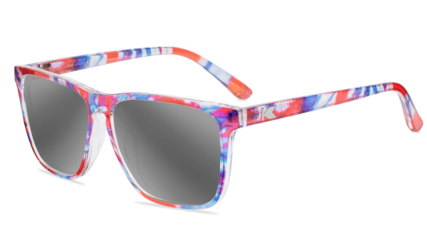 Live Free or Tie-Dye Fast Lanes Prescription Sunglasses with Silver Lens, Flyover