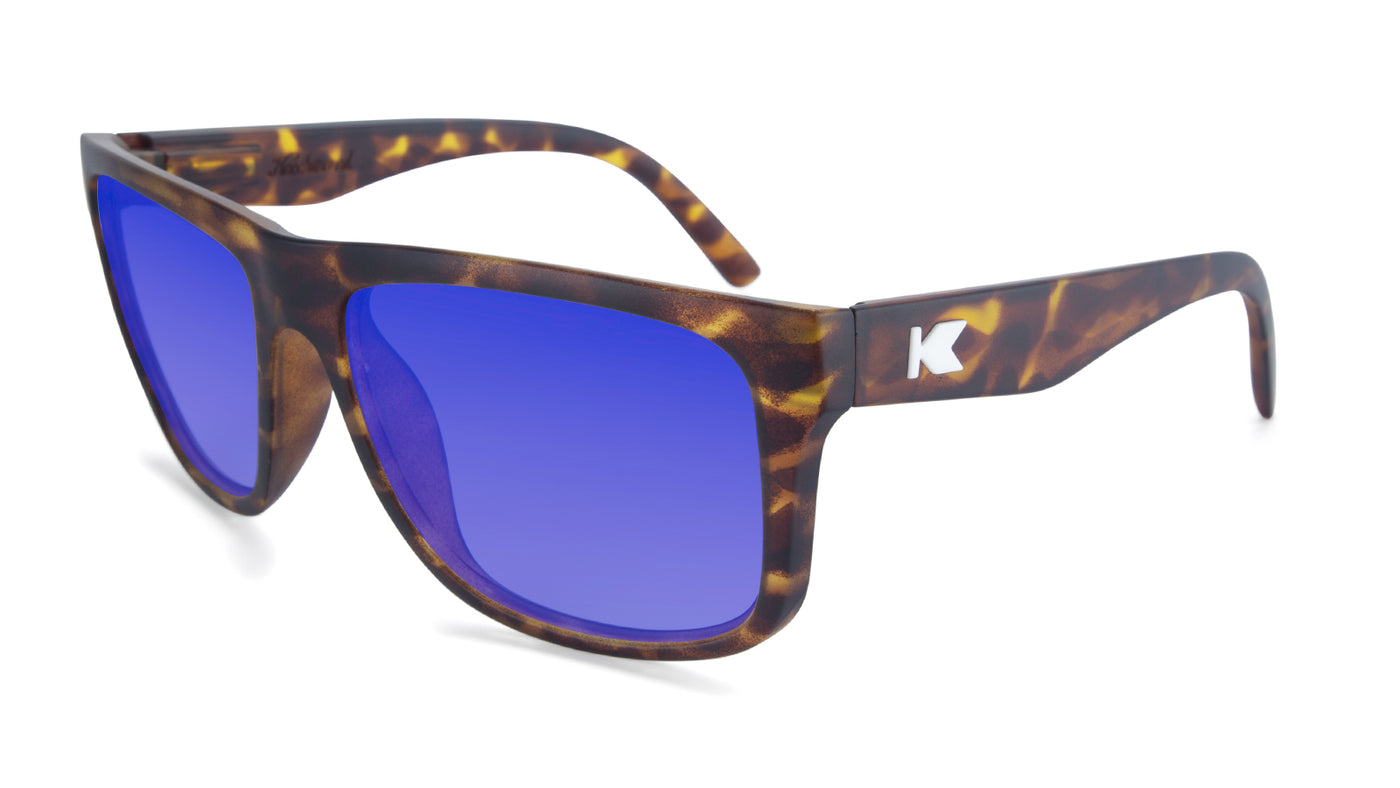 Matte Tortoise Shell Torrey Pines Prescription Sunglasses with Blue Lens, Flyover