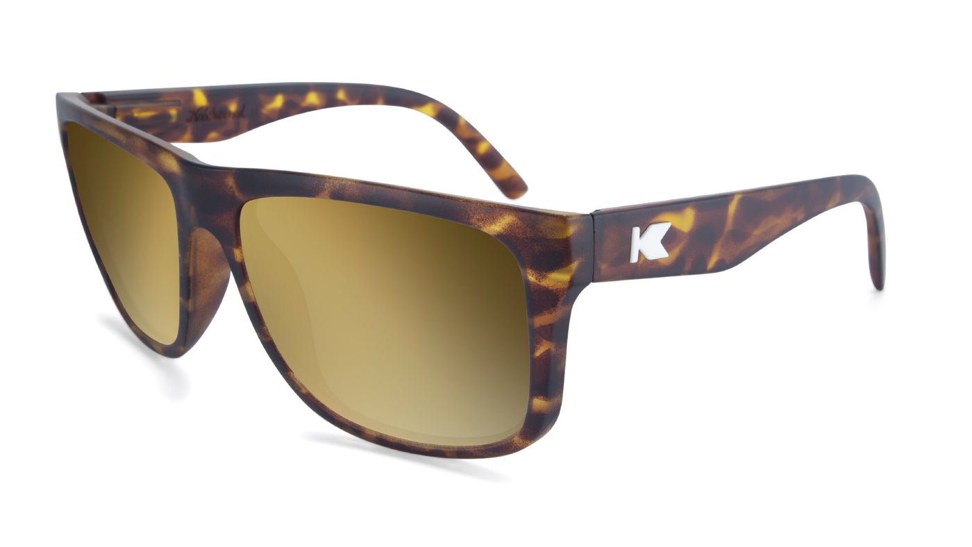 Matte Tortoise Shell Torrey Pines Prescription Sunglasses with Gold Lens, Flyover