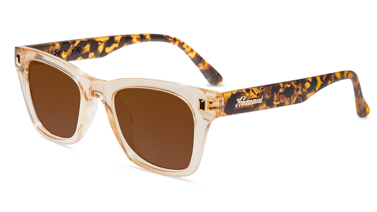 On The Rocks Seventy Nines Prescription Sunglasses with Brown Lens, Flyover