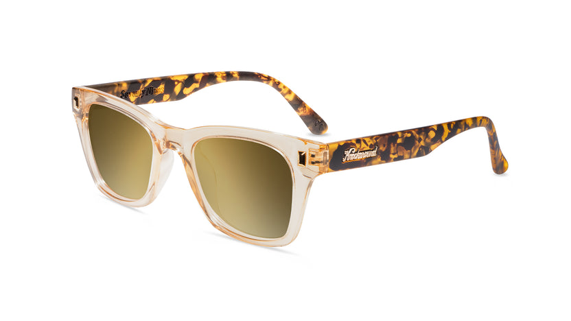 On The Rocks Seventy Nines  Prescription Sunglasses with Gold Lens, Flyover