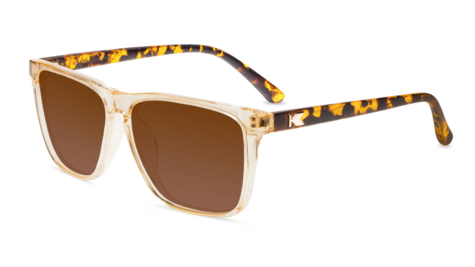 On The Rocks Fast Lanes Prescription Sunglasses with Brown Lens, Flyover 