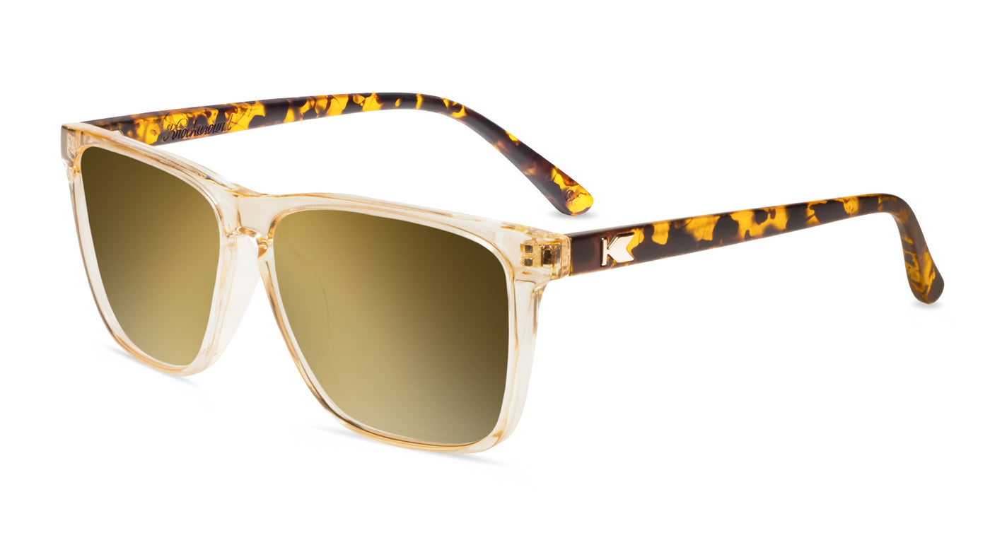 On The Rocks Fast Lanes Prescription Sunglasses with Gold  Lens, Flyover 
