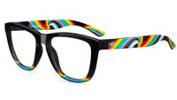 Rainbow on my Parade Premiums Prescription Sunglasses with Clear Lens, Flyover