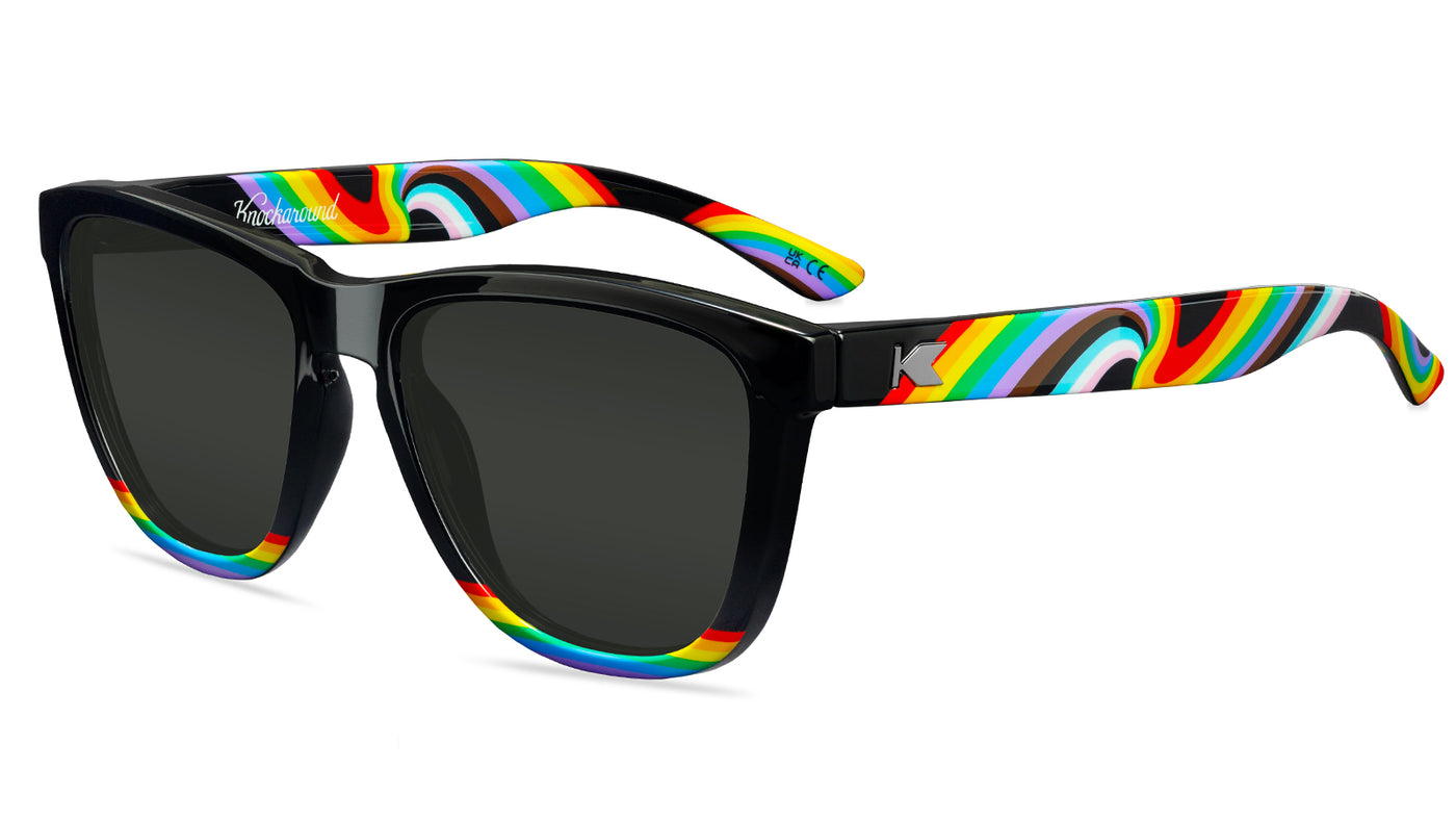 Rainbow on my Parade Premiums Prescription Sunglasses with Grey Lens, Flyover