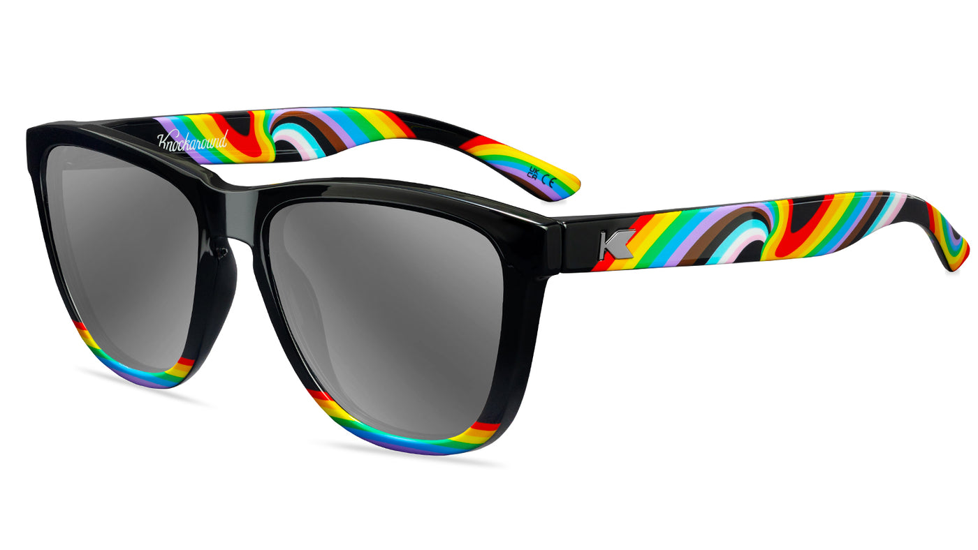 Rainbow on my Parade Premiums Prescription Sunglasses with Silver Lens, Flyover