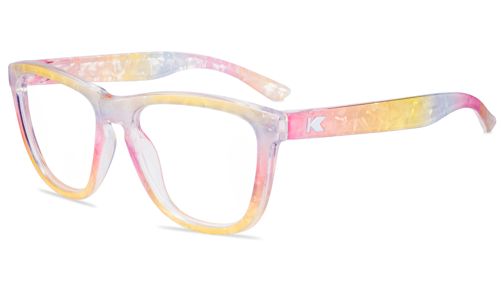 Rainbow Sno-Cone Premiums Prescription Sunglasses with Clear Lens, Flyover