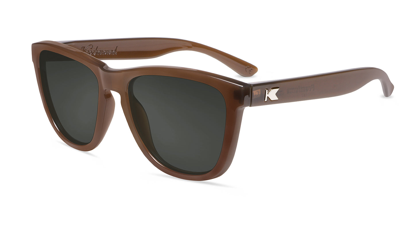 Riverbed Premiums Prescription Sunglasses with Grey Lens, Flyover 