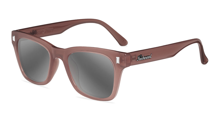 Rose Latte Seventy Nines  Prescription Sunglasses with Silver Lens, Flyover