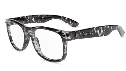 Smoke Signal Fort Knocks Prescription Sunglasses with Clear Lens, Flyover 