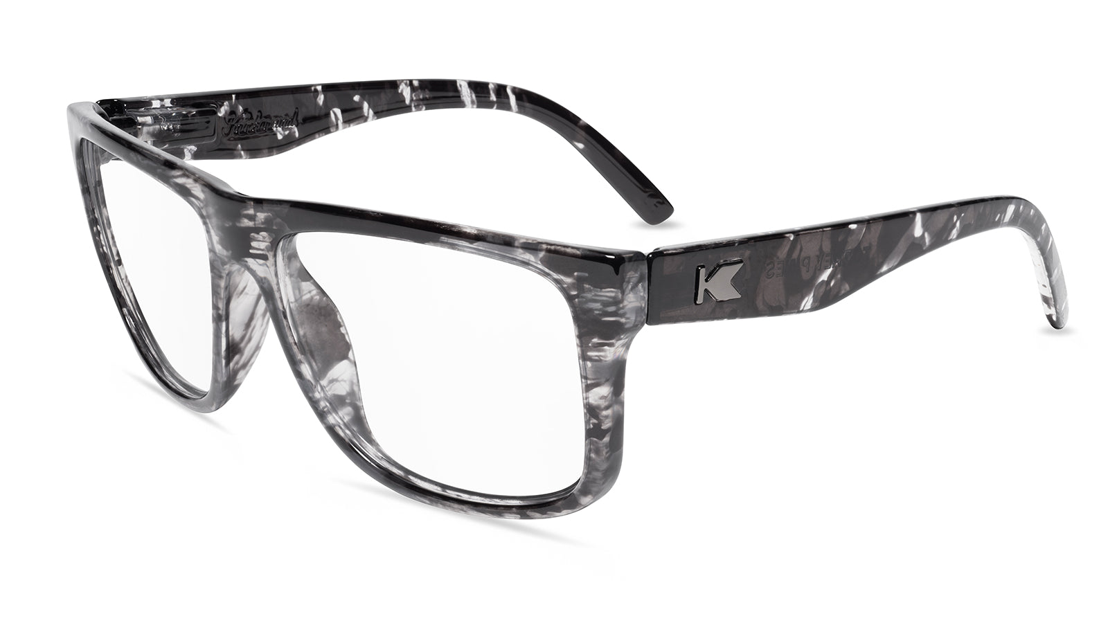 Smoke Signal Torrey Pines Prescription Sunglasses with Clear Lens, Flyover 