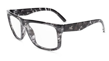 Smoke Signal Torrey Pines Prescription Sunglasses with Clear Lens, Flyover 