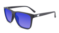 Black Fast Lanes Sport Prescription Sunglasses with Blue Lens, Flyover 