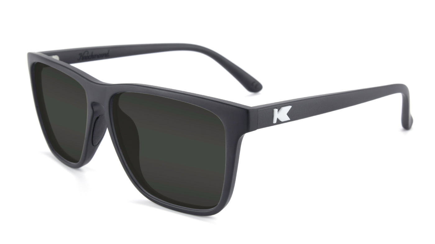 Matte Black  Fast Lanes Prescription Sunglasses with Grey Lens, Flyover 