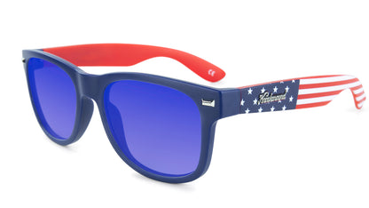Star Spangled Fort Knocks Prescription Sunglasses with Blue Lens, Flyover 