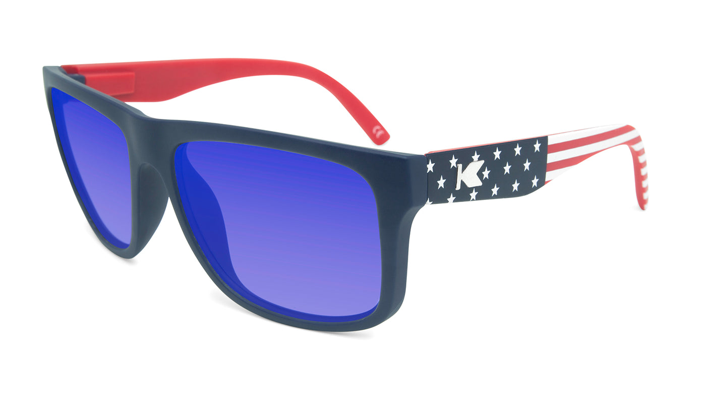 Star Spangled Torrey Pines Prescription Sunglasses with Blue Lens, Flyover 