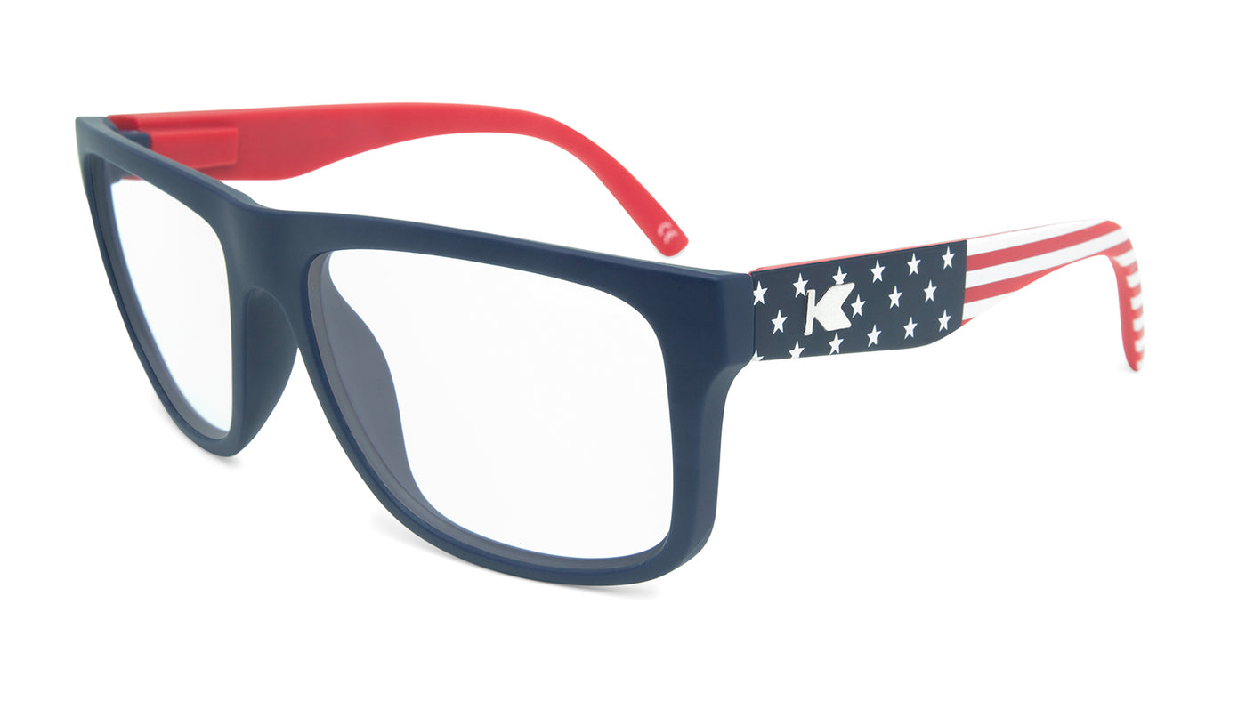 Star Spangled Torrey Pines Prescription Sunglasses with Clear Lens, Flyover 