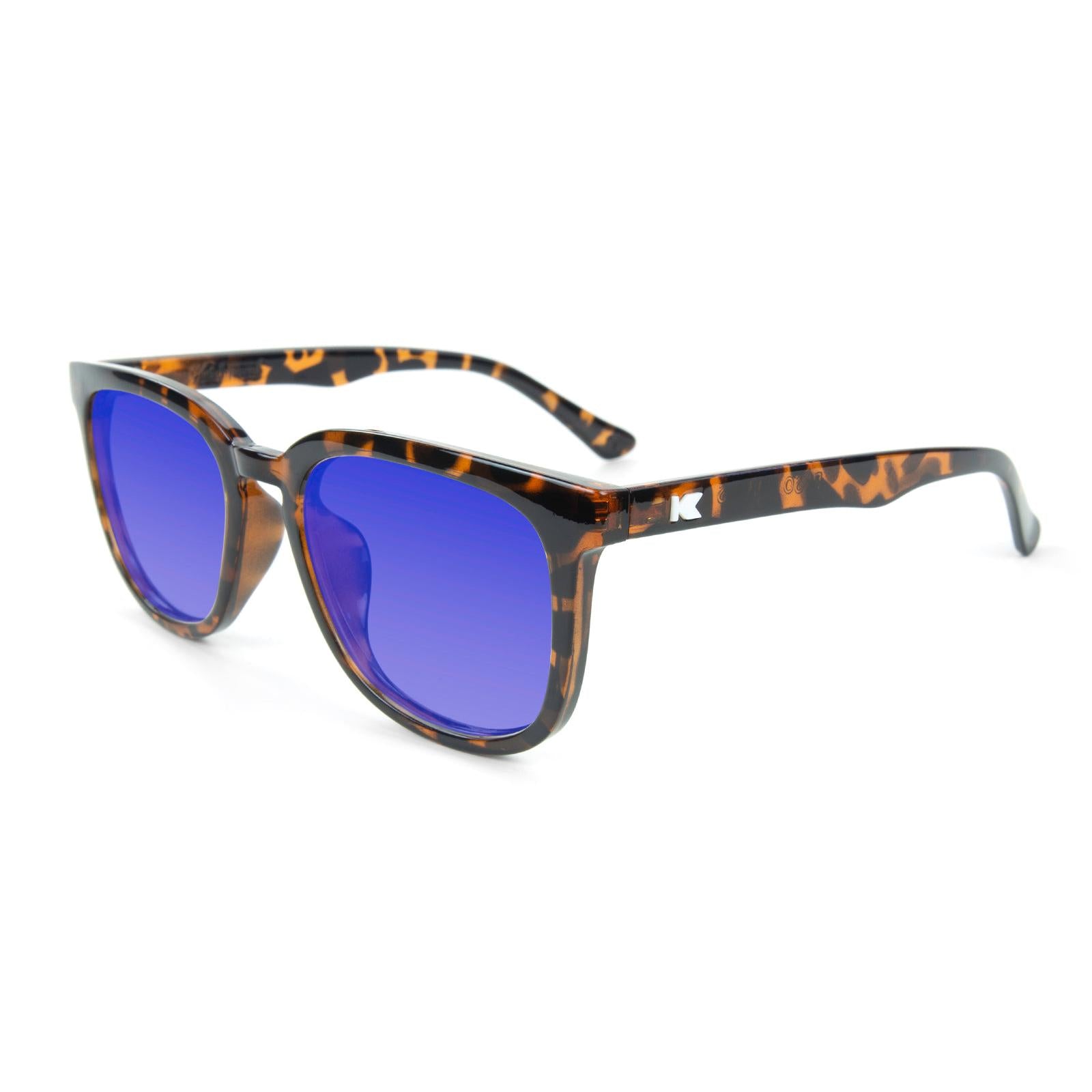 Glossy Tortoise Shell Paso Robles Prescription Sunglasses with Blue Lens, Flyover