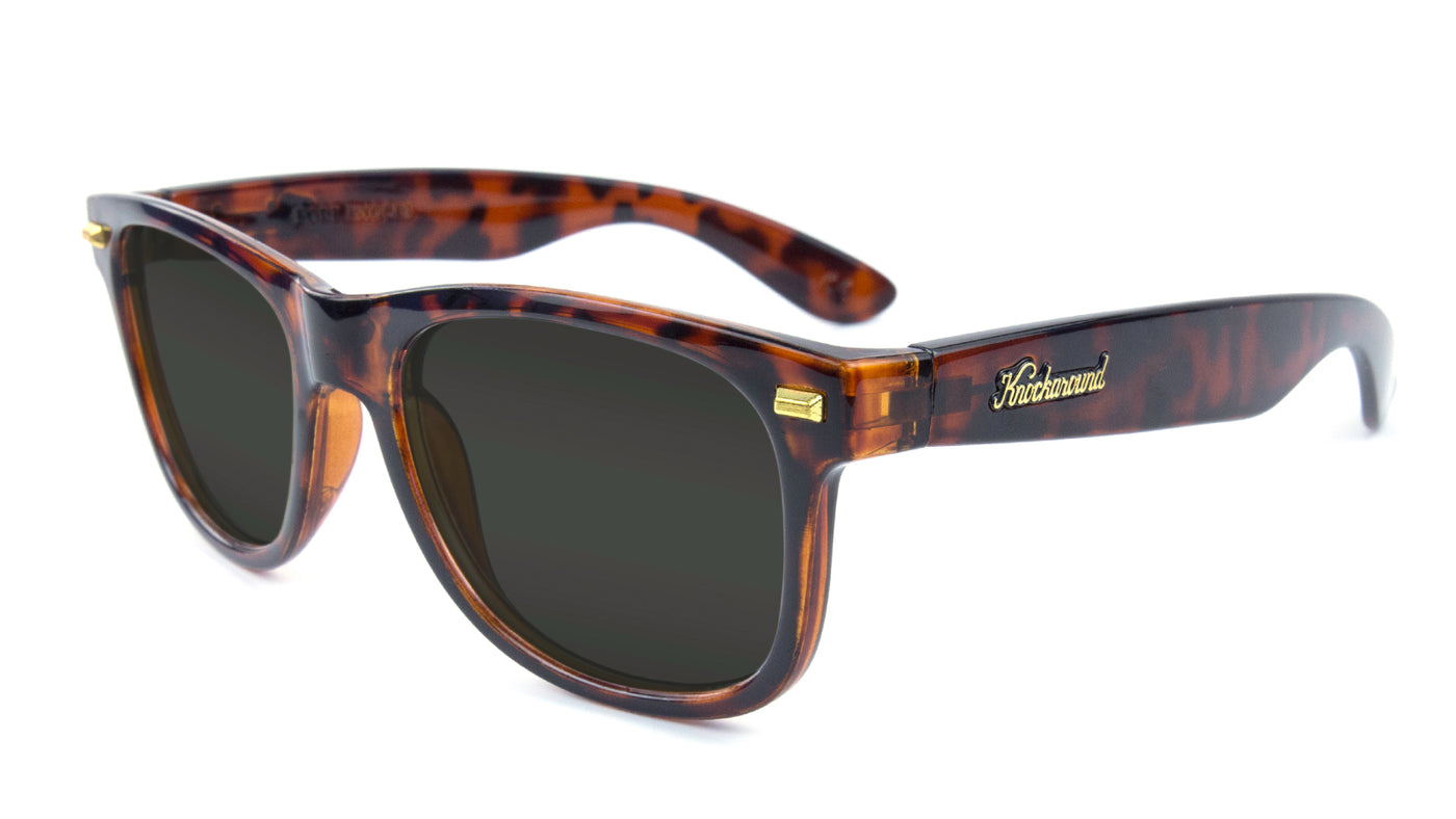 Glossy Tortoise Shell Fort Knocks Prescription Sunglasses with Greay Lens, Flyover