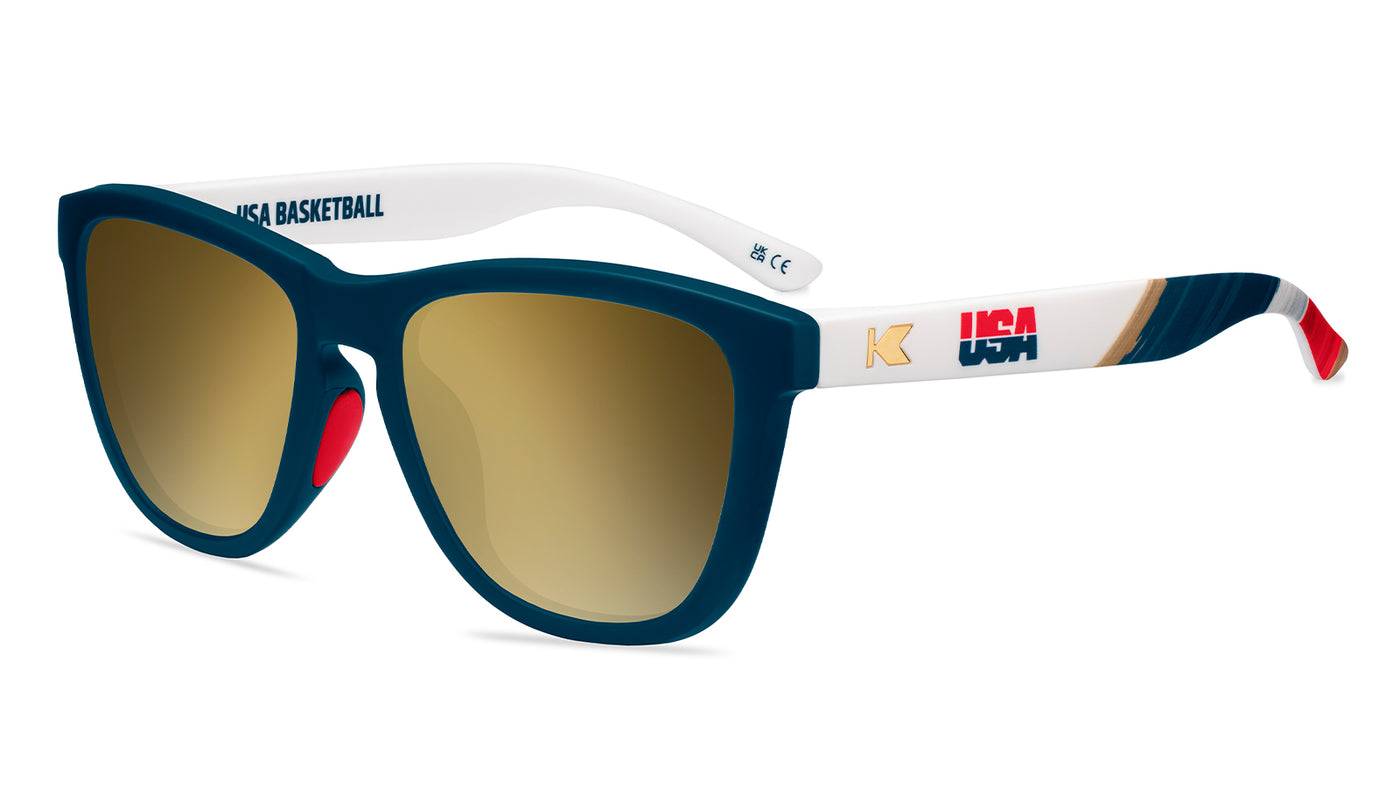 USA Basketball Premiums Sport Prescription Sunglasses with Gold Lens, Flyover