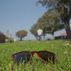 Feature the man wearing Blonde Tortoise Shell / Amber Mary Janes Sunglasses