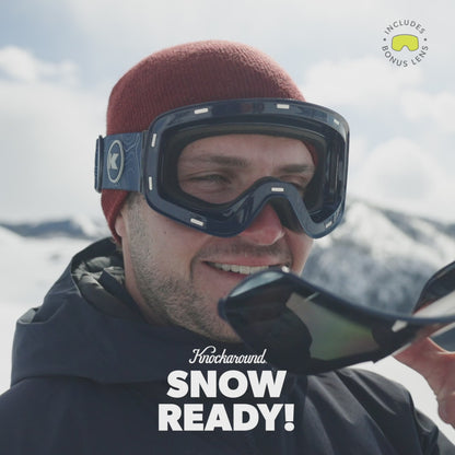 Go to Slide 8 - Men wearing Sky Peak Slingshots Snow Goggles