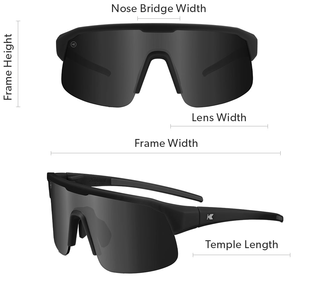 Kids Volts size guide. Frame Height: 53.5 mm. Frame Width: 126.8 mm. Lens Width: 124 mm. Nose Bridge Width: 30 mm. Temple Length: 112 mm. Head Size: Small. Face Shape: Heart, Square, Rectangle, Oval, Round, Diamond.