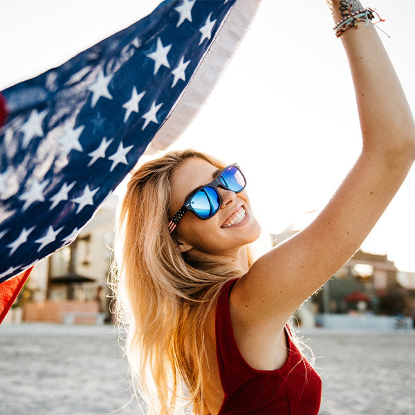 Women wearing Star Spangled Fort Knocks Sunglasses