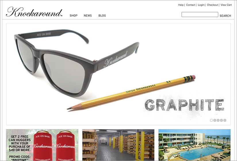 2010 Knockaround.com Homepage Look & Feel