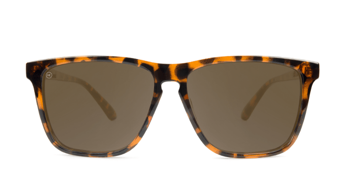 Knockaround Fast Lanes Tortoise Shell Frames with Amber Lenses, Front