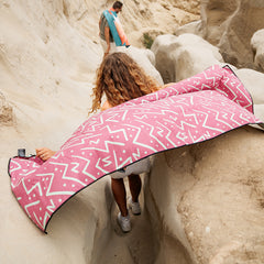 Knockaround Pink Zigs Beach Towel, Model