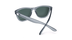 Premiums Sunglasses with Frosted Grey Frames and Green Moonshine Mirrored Lenses, Back